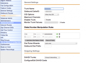 Asterisk Outbound Trunk Configuration